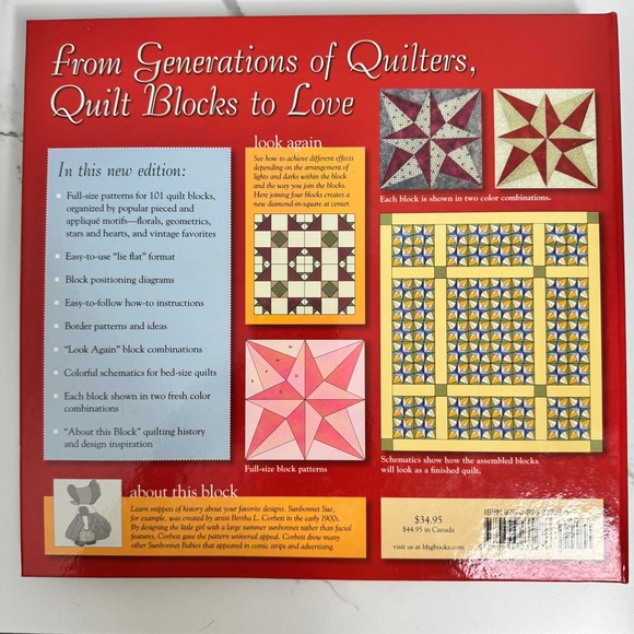 Grandma's Best Full-Size Quilt Blocks (Better Homes & Gardens) Lg Hardback Book - Picture 5 of 5